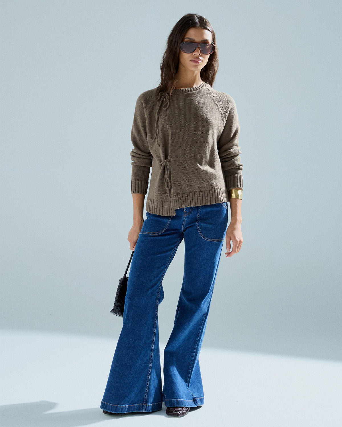 Chaqueta Lazadas Laterales Taupe