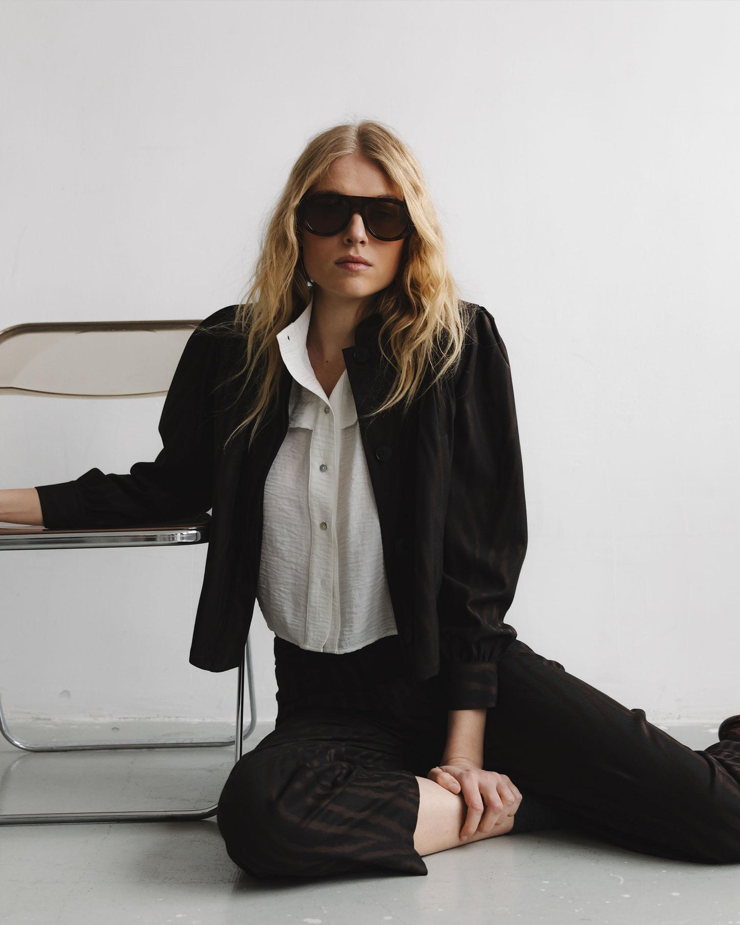 Bomber Canesú Estampado Animal Print Marrón