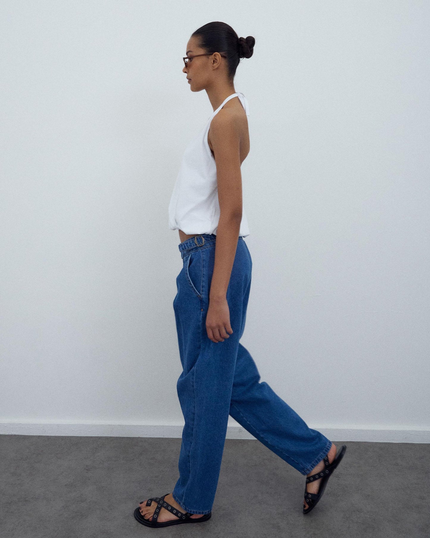 Jeans Pièce Avant Bleu