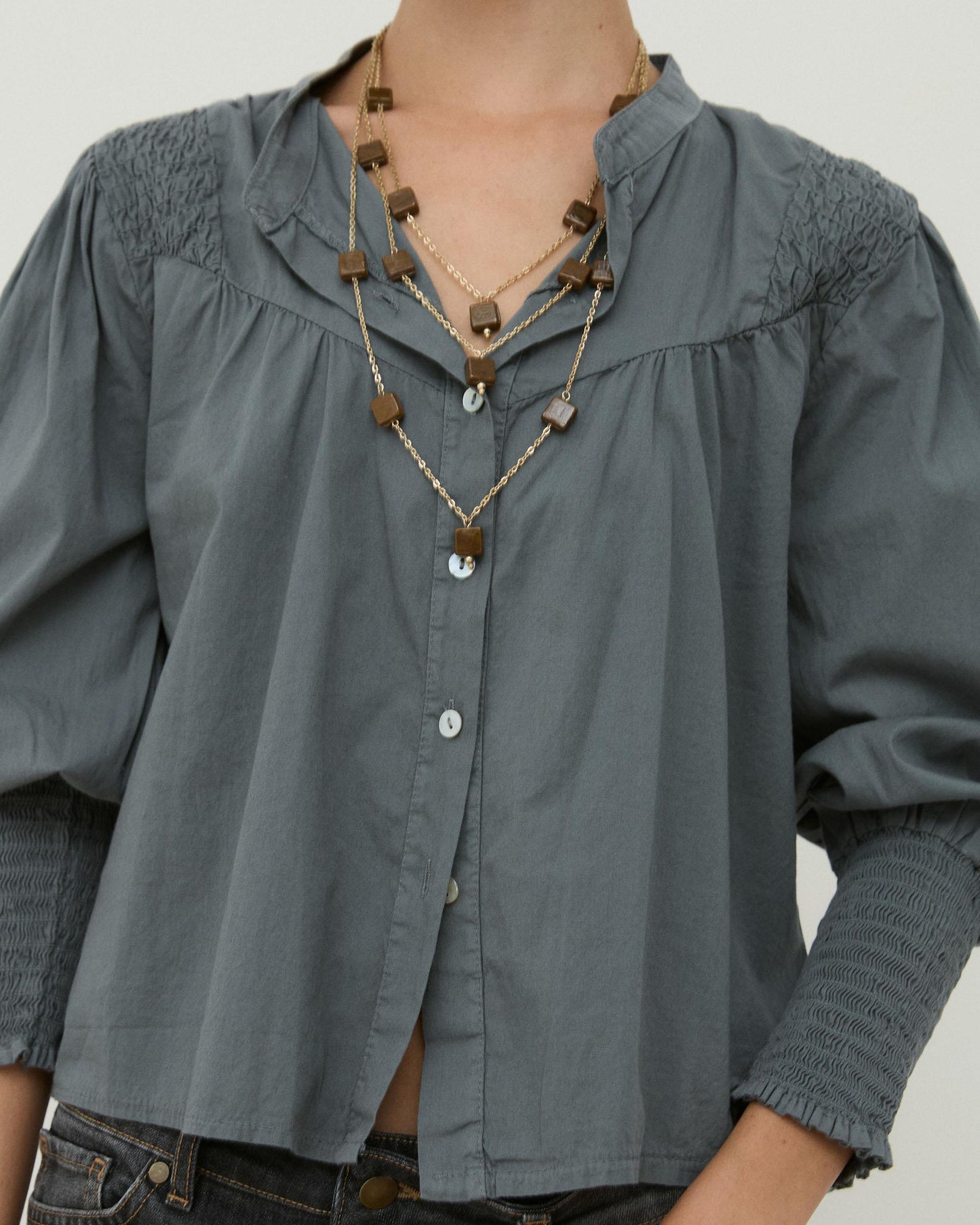 Collar Cuadrados Oro