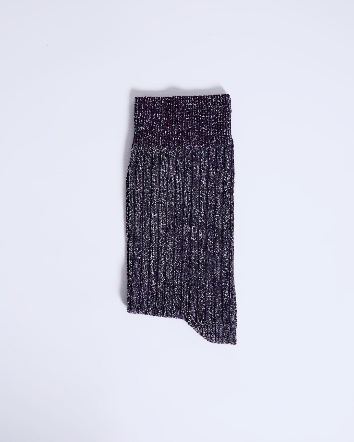 Purple Lurex Mid-Calf Socks