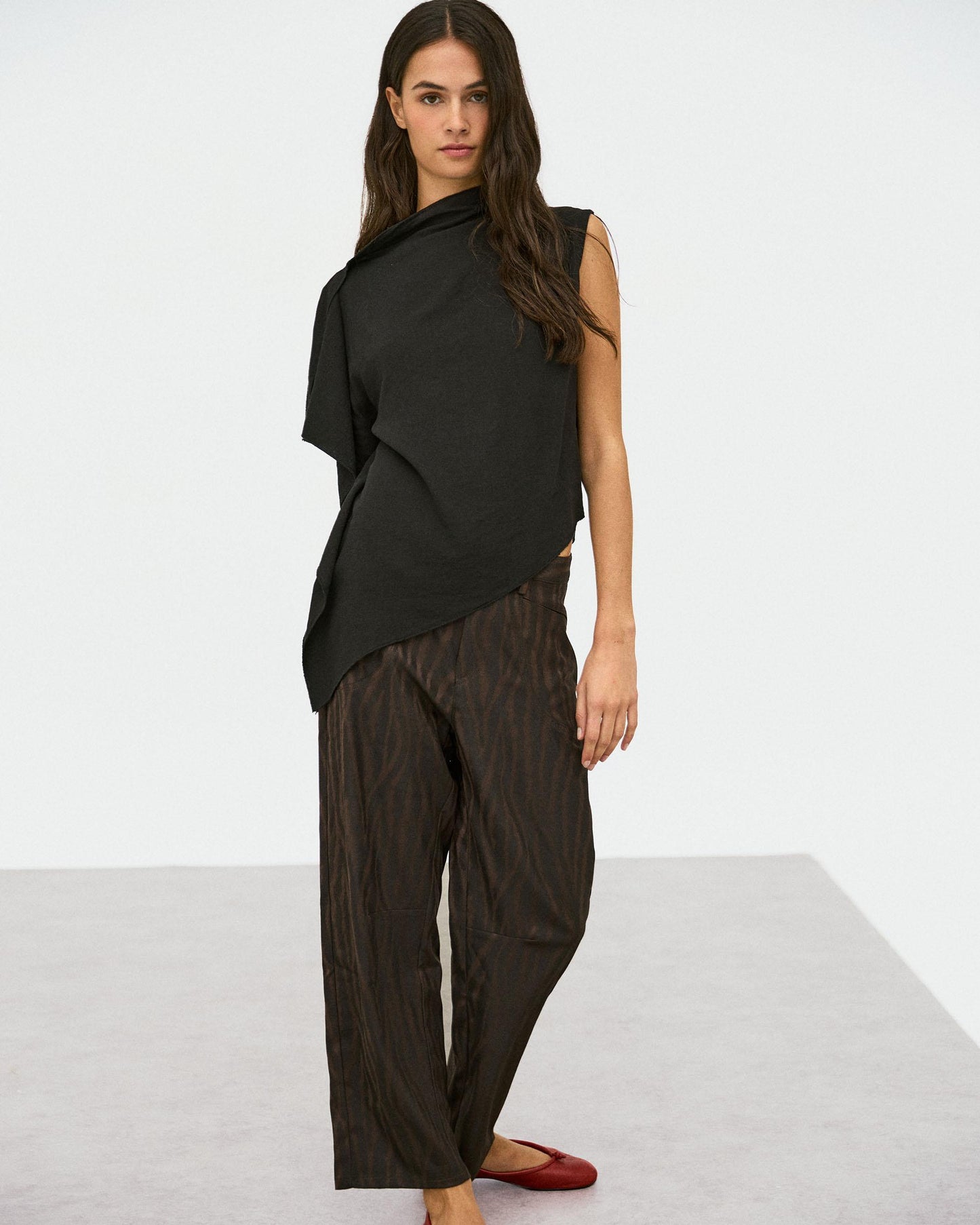 Brown Animal Print Trousers