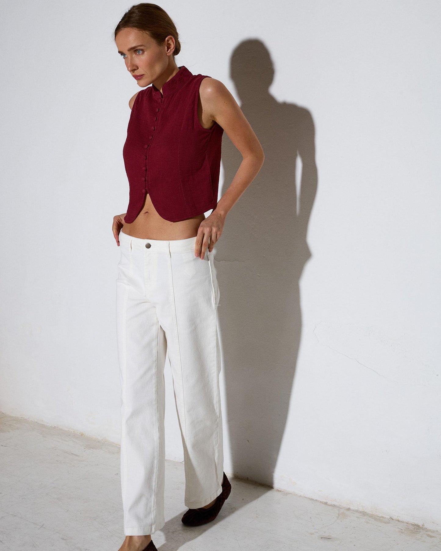 Jeans Estrellas Traseras Blanco