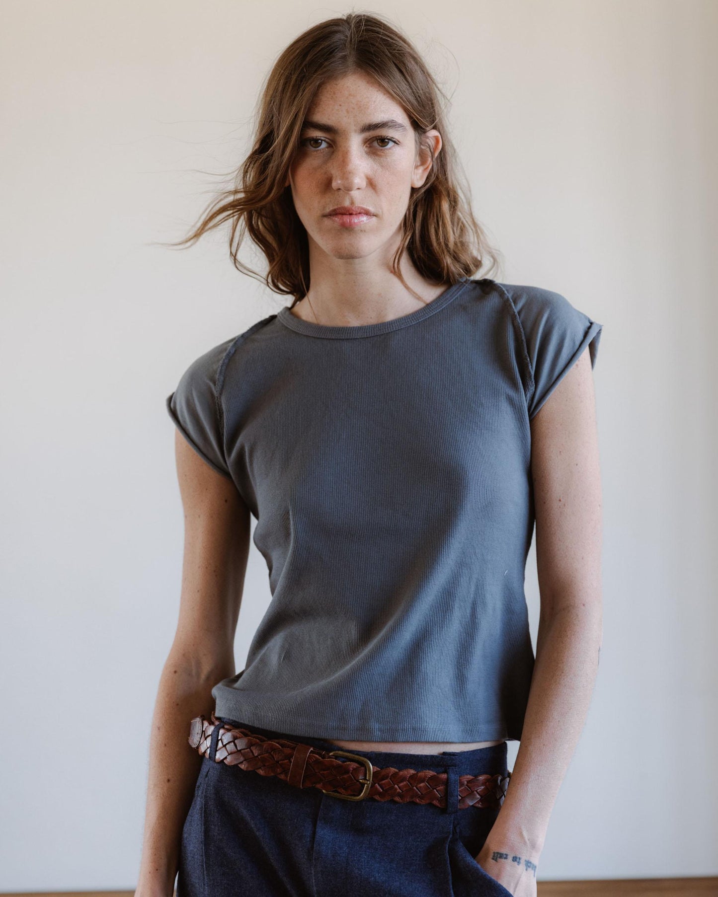 Camiseta Media Manga Ranglán Gris