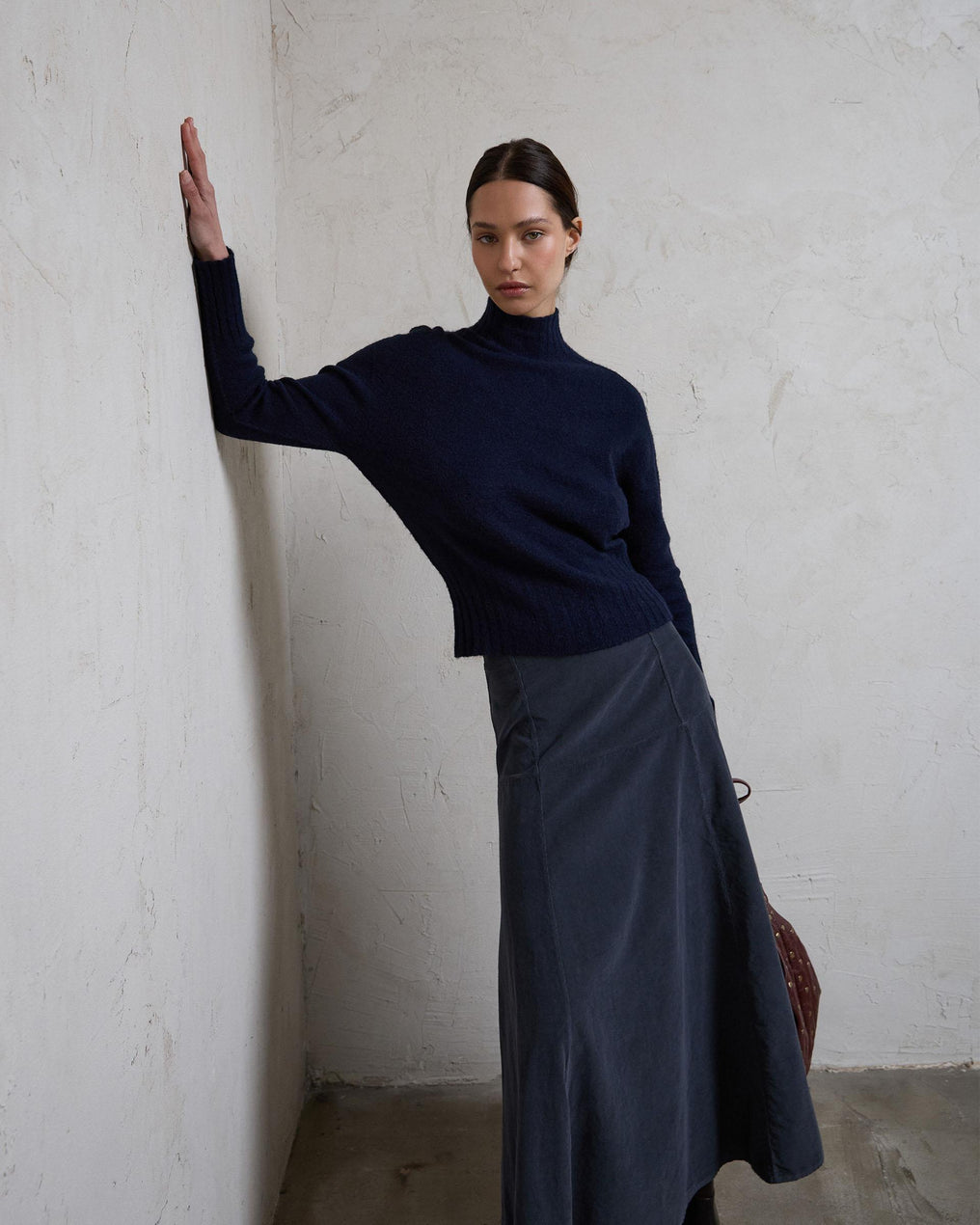 Falda Micropana Canesú Antracita