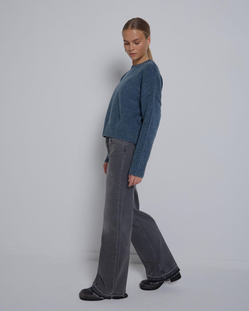 Anthracite Front Seam Jeans