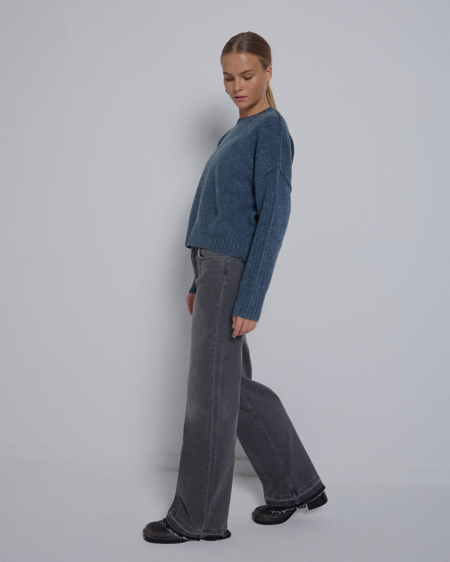 Anthracite Front Seam Jeans