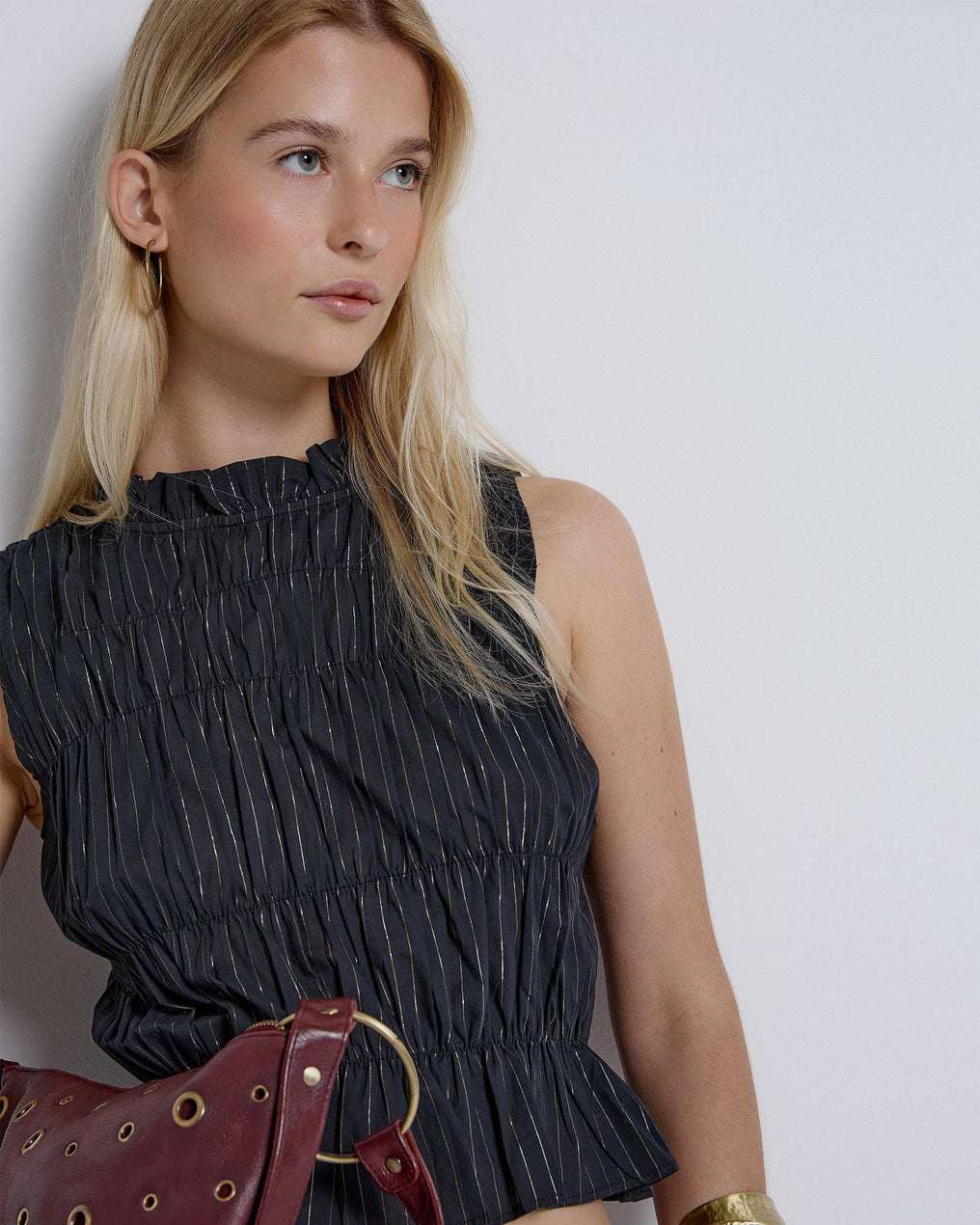 Top Gomas Lurex Negro