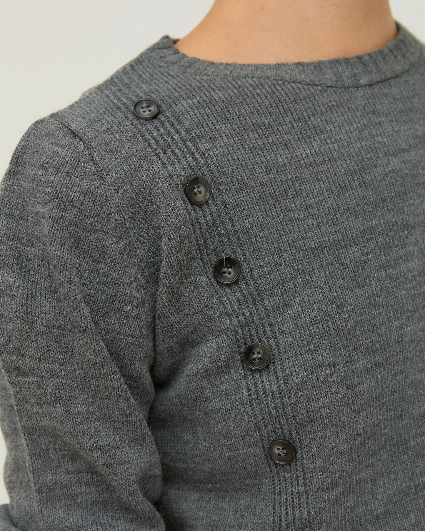 Jersey Botones Laterales Gris