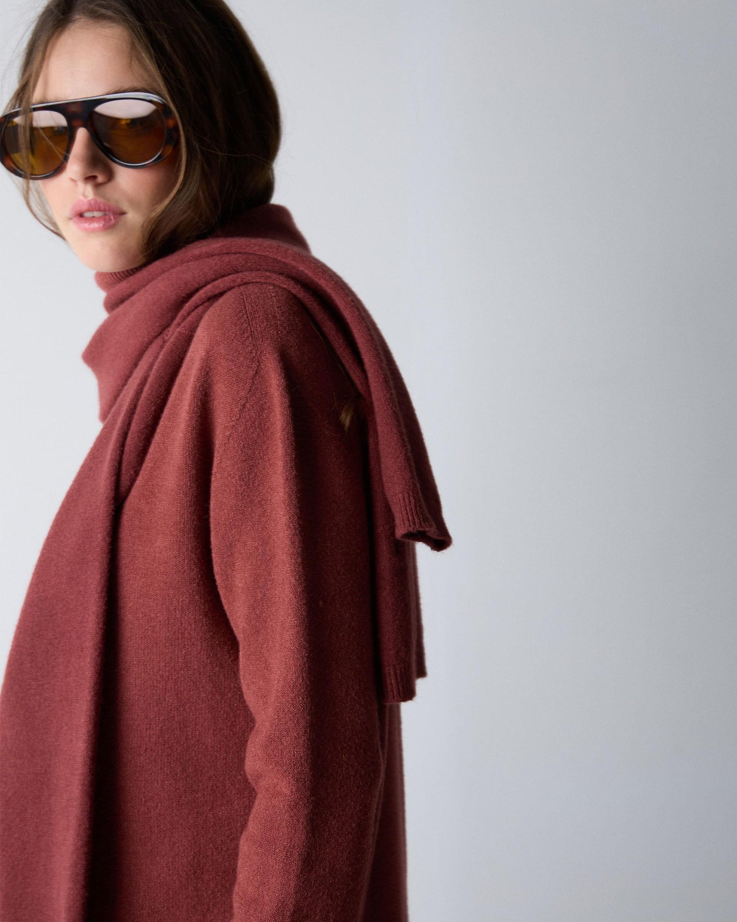 Terracotta Turtleneck Sweater