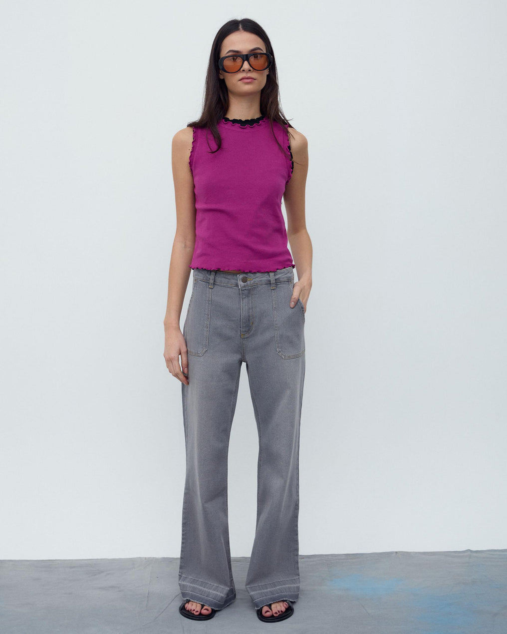 Jeans Denim Worker Gris