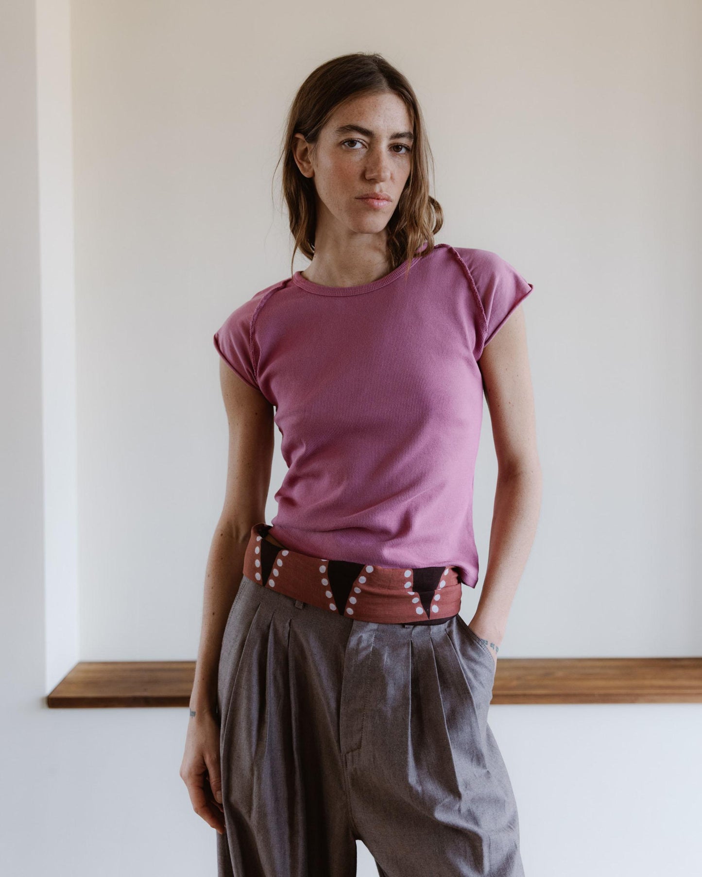 Camiseta Media Manga Ranglán Rosa