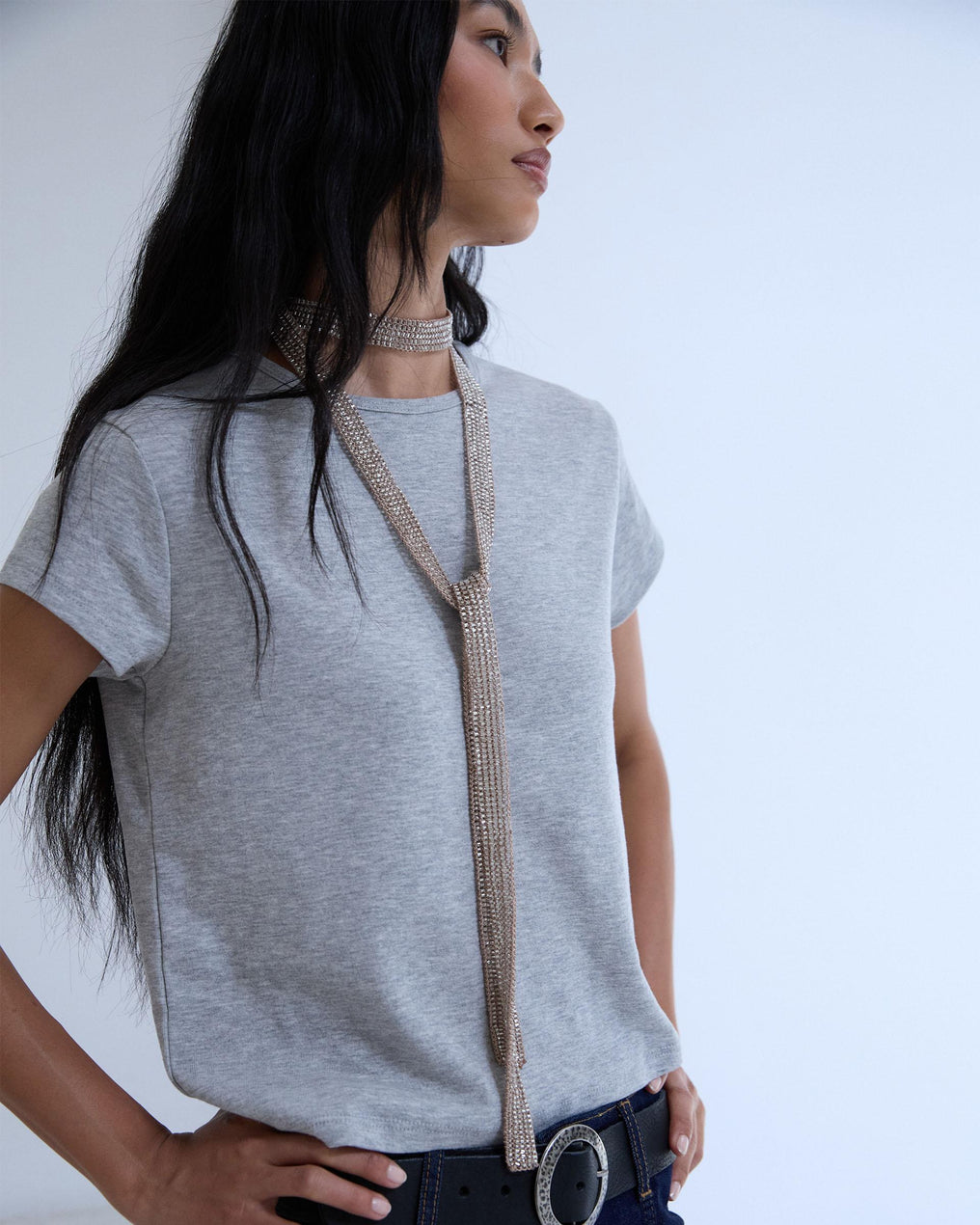 Collar Foulard Bolitas Taupe