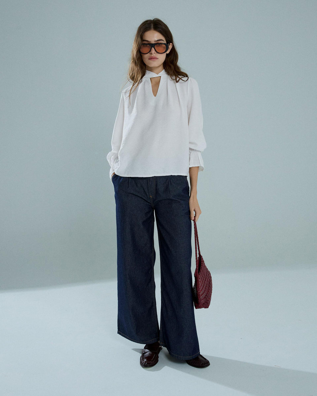 Blusa Escote Cruzado Blanca