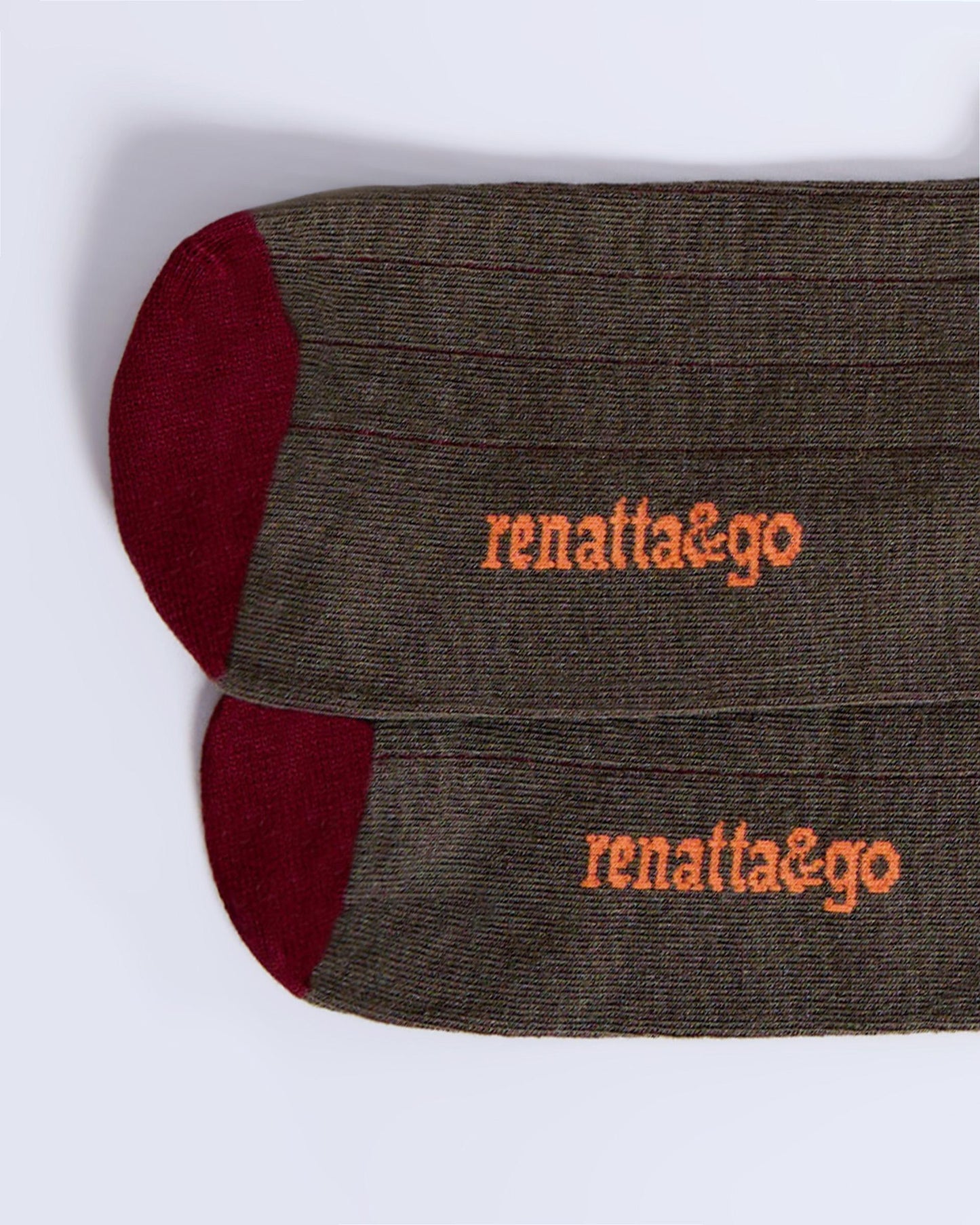 Dark Green Two-Tone High-Top Socks