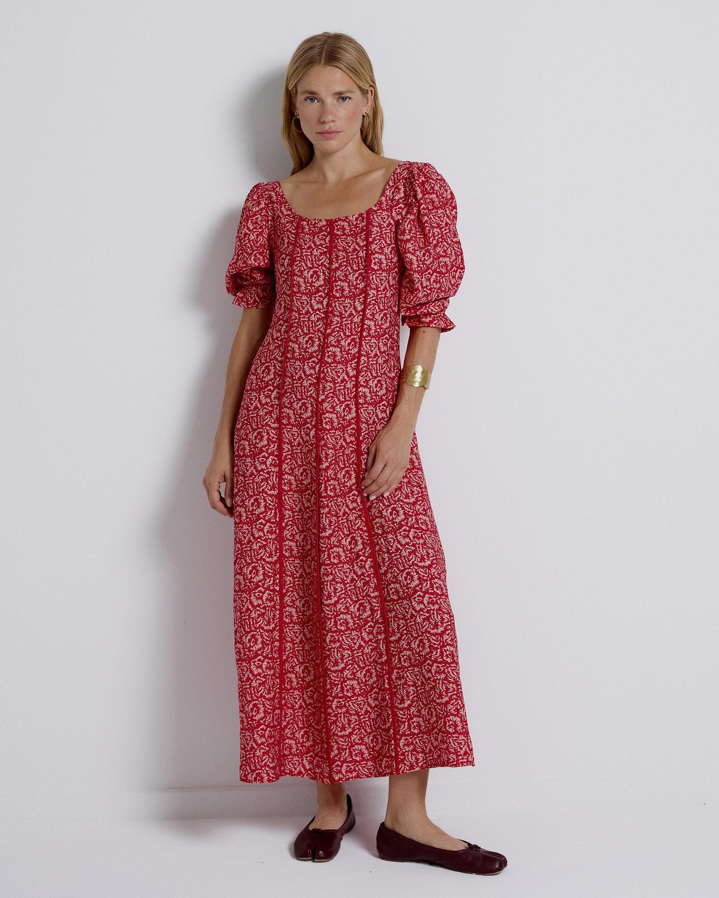 Vestido Estampado Nervios Fucsia