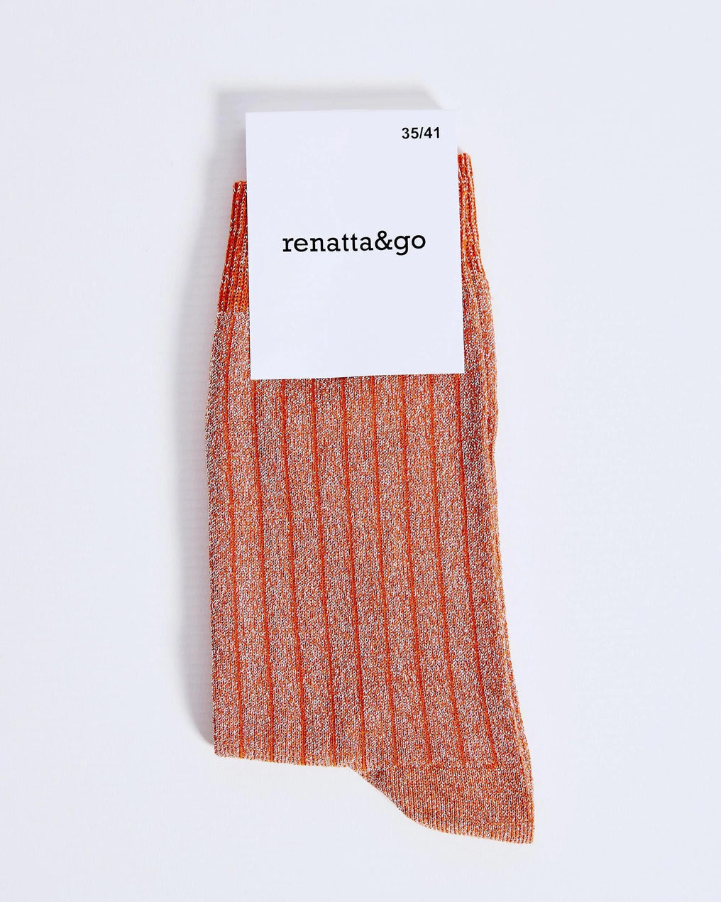 Calcetines Media Caña Lurex Naranja