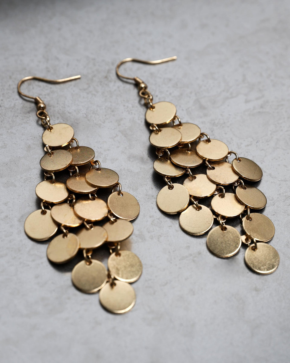 Pendientes Rombos Círculos Oro