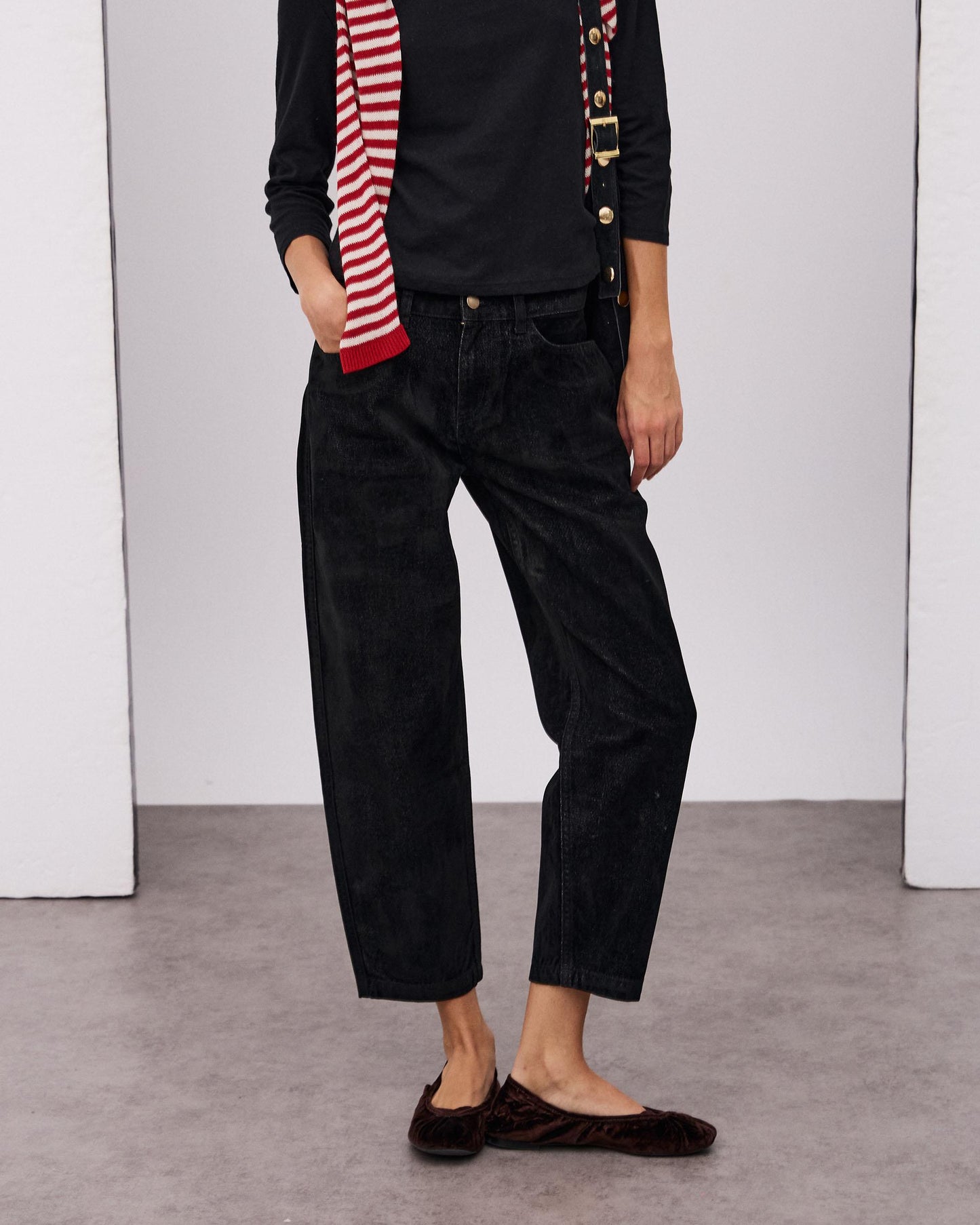 Jeans Balloon Velvetone Negro