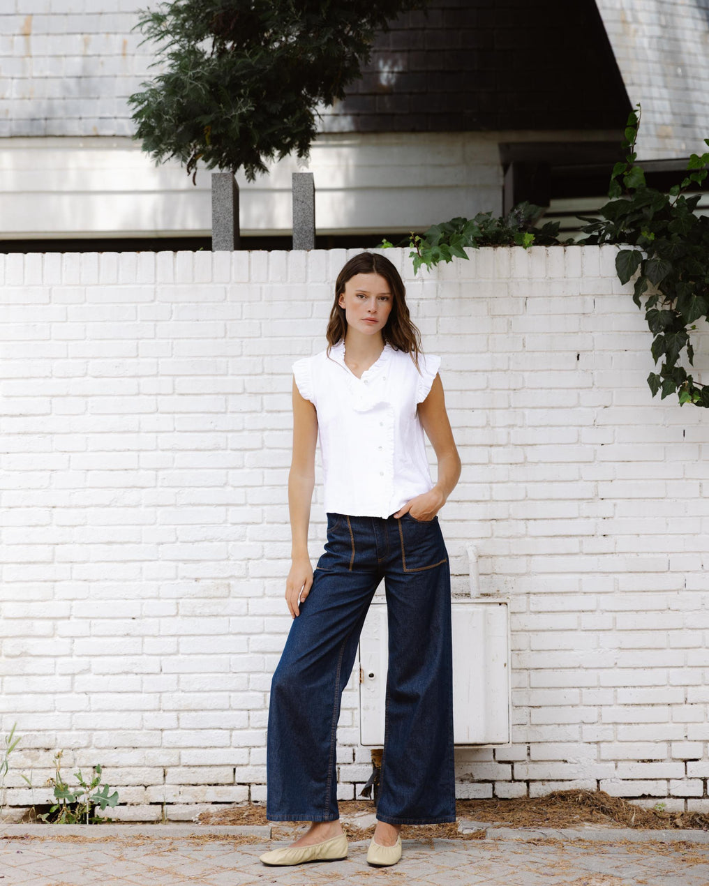 White Wrap Blouse