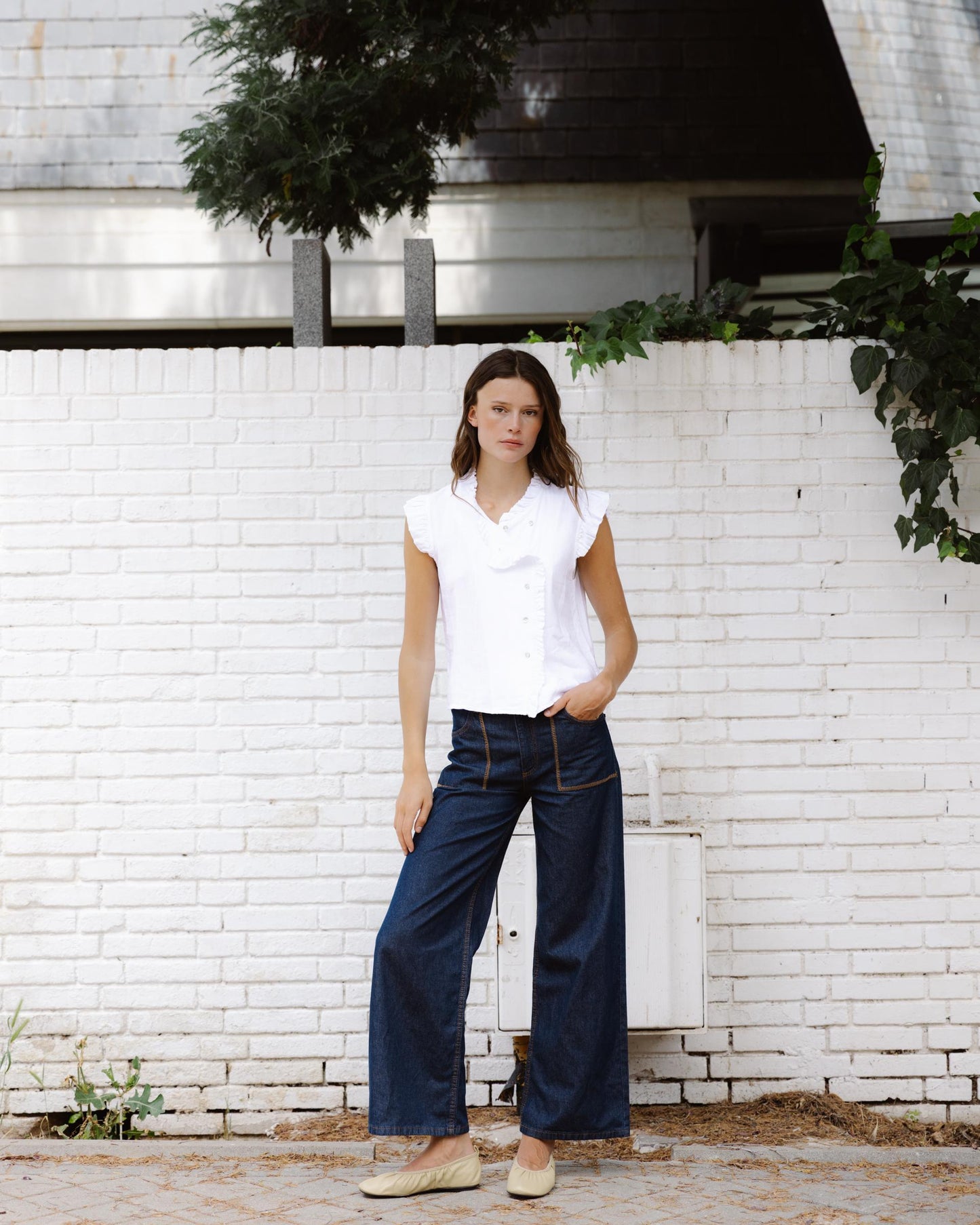 White Wrap Blouse