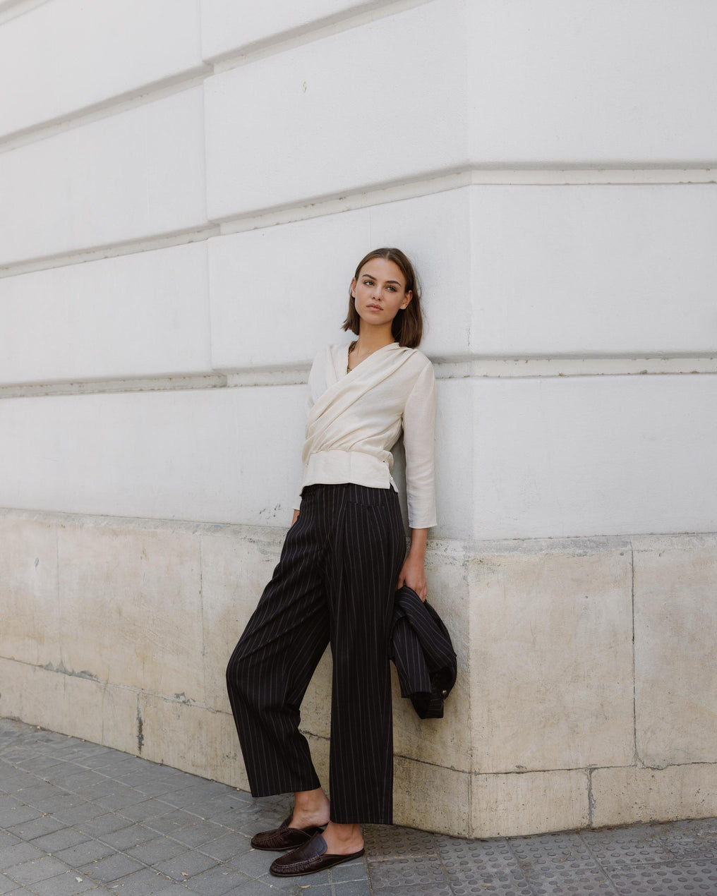 Pantalón Pinza Bolsillos Azul Oscuro