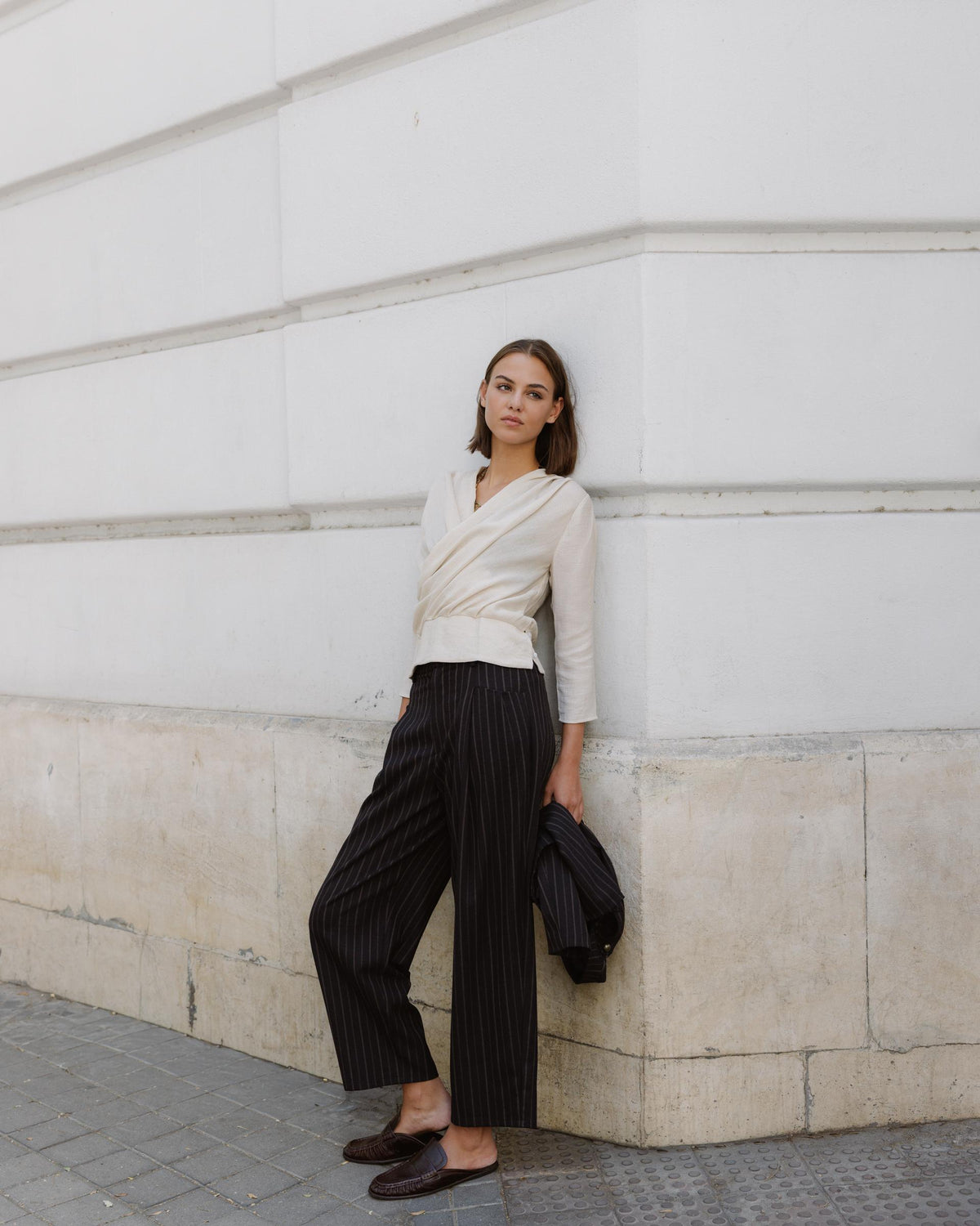 Pantalón Pinza Bolsillos Azul Oscuro