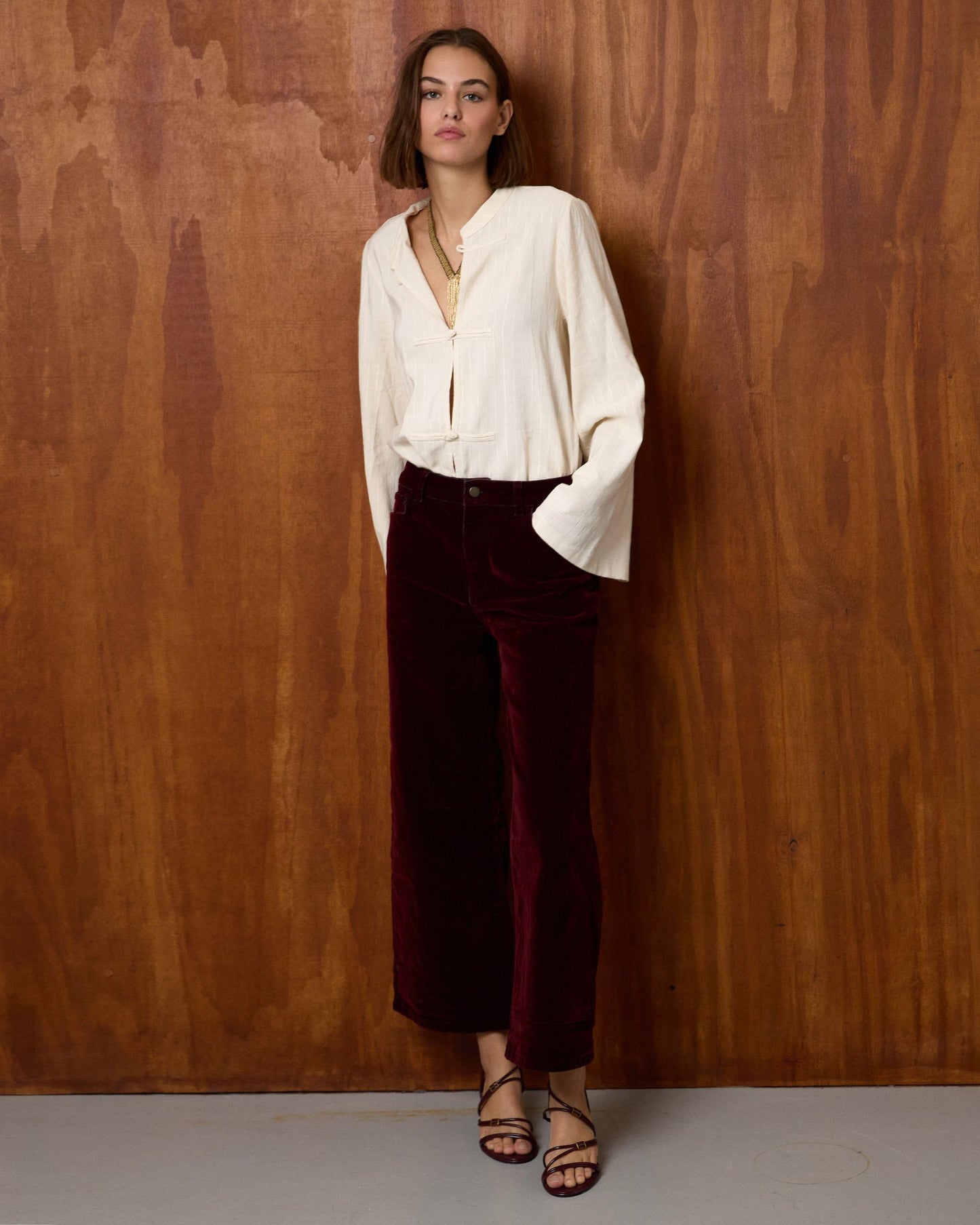 Jeans Velvet Granate