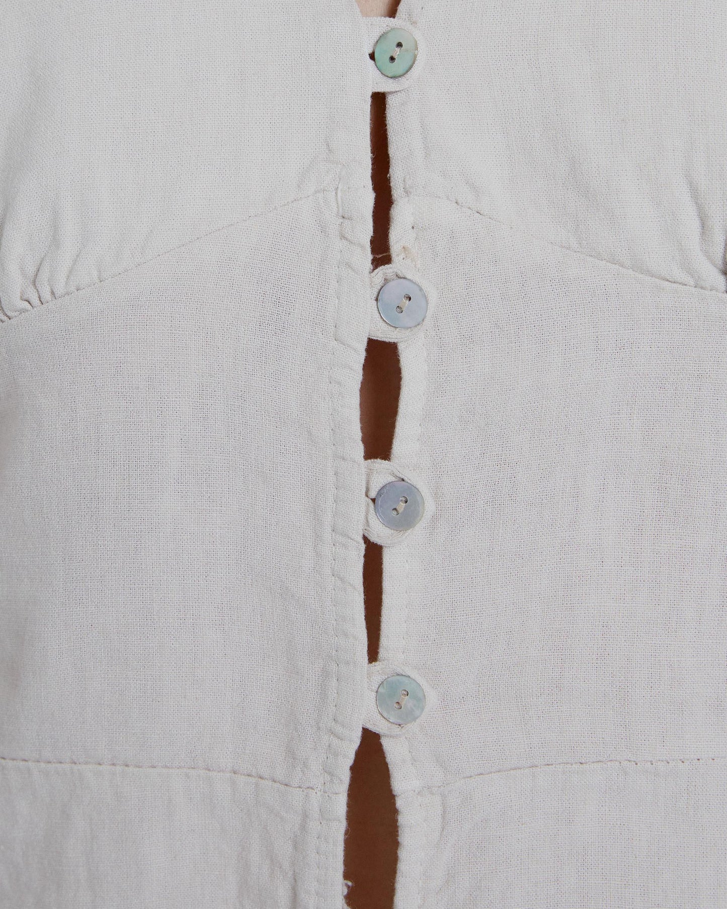 Top Halter com Botões Crus