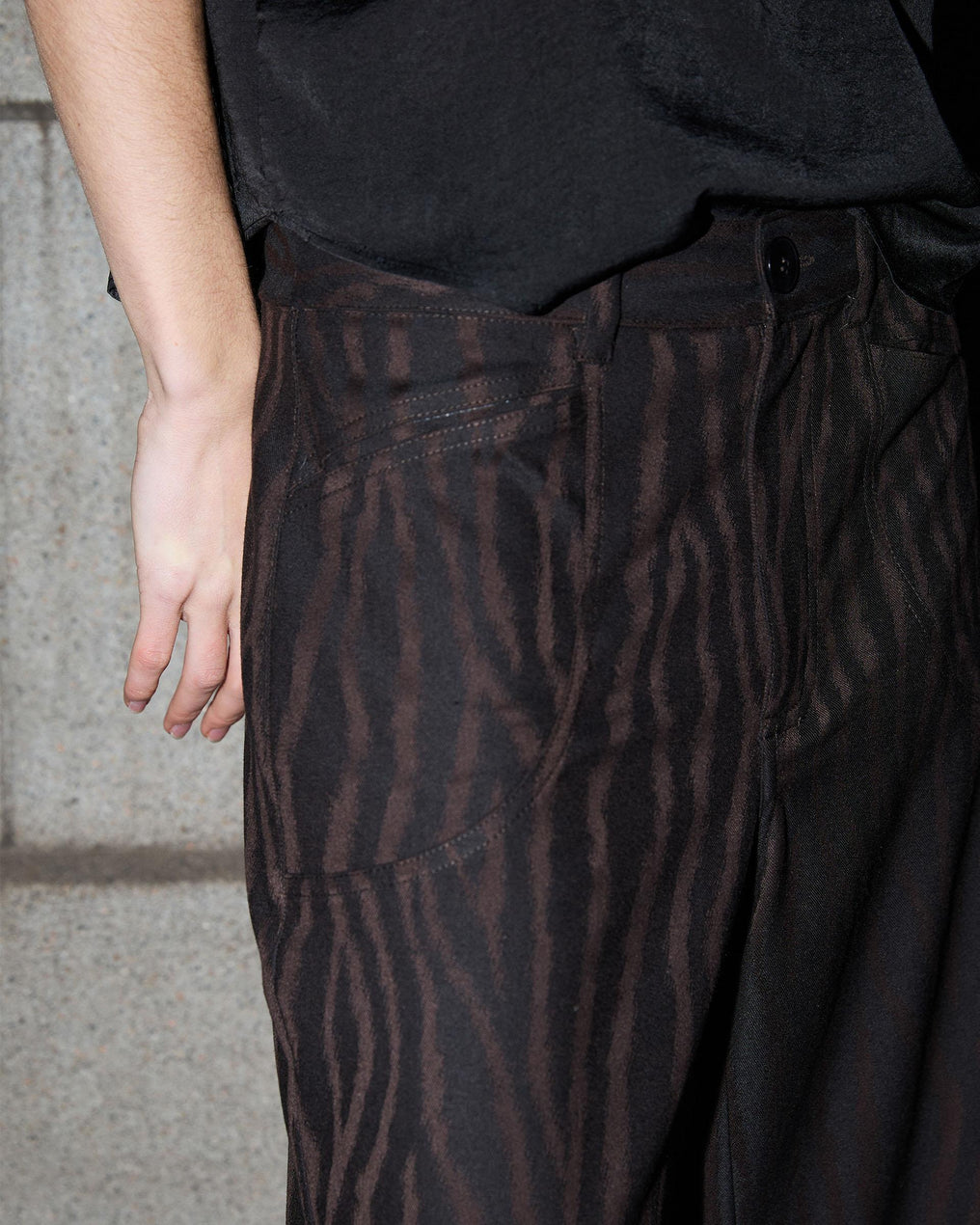 Brown Animal Print Trousers