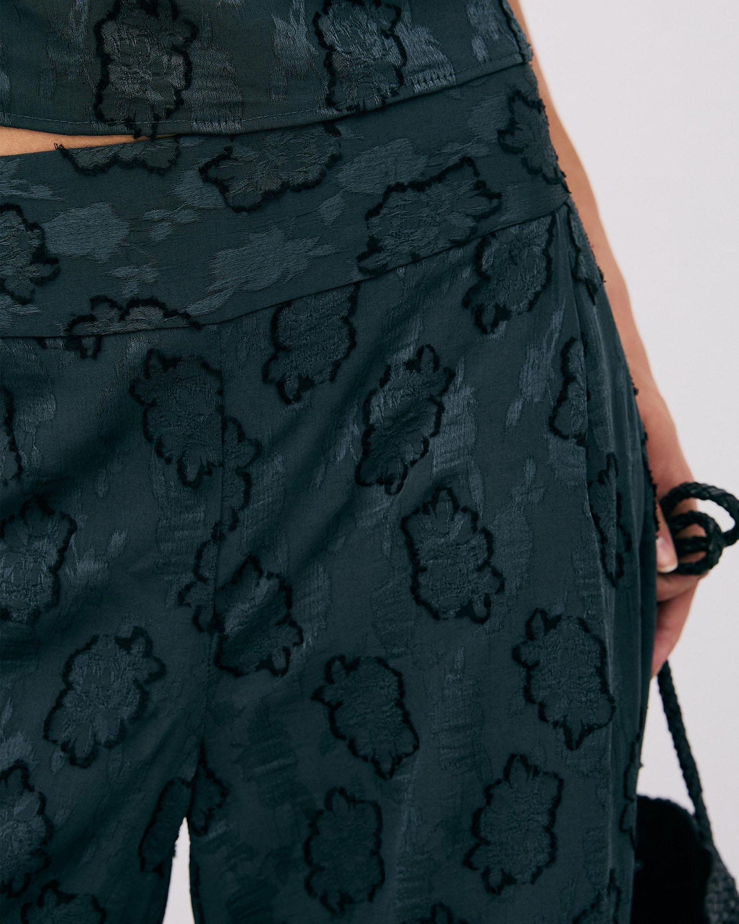 Pantalón Goma Puño Estampado Azul