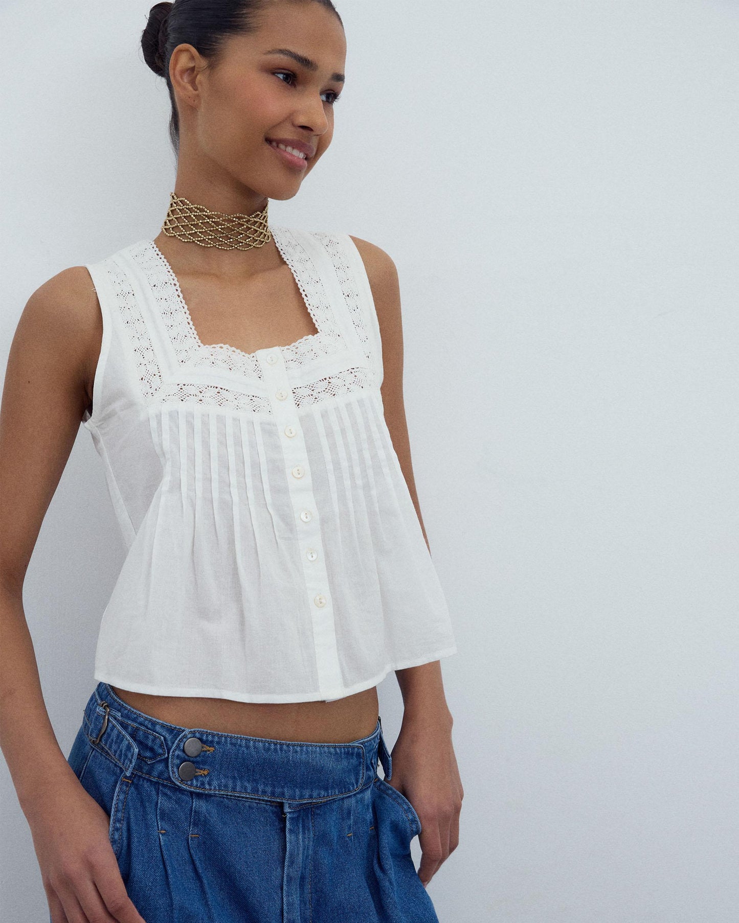 Top Puntillas Blanco