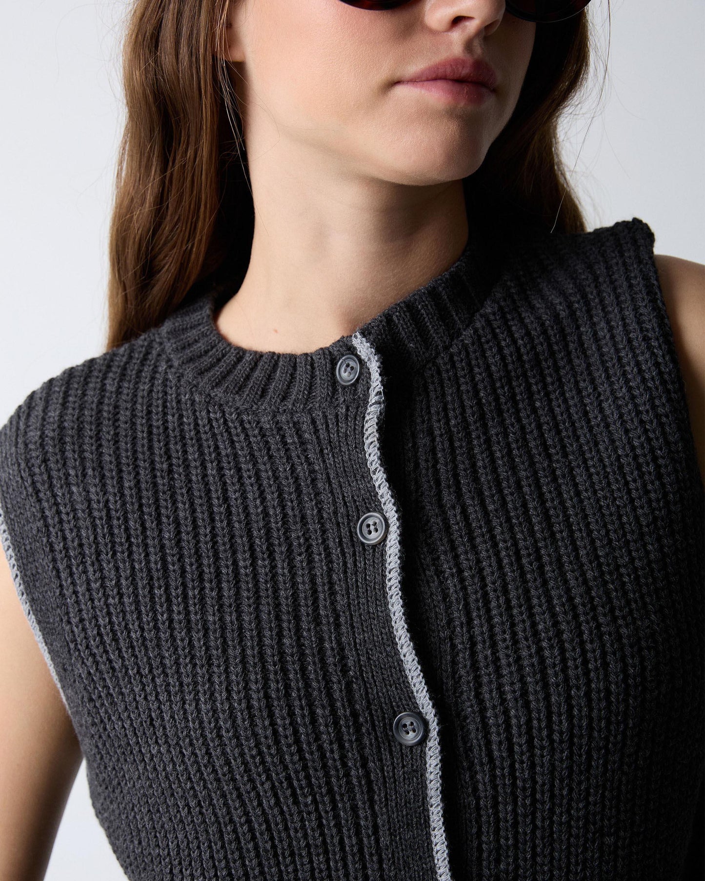 Anthracite Contrast Vest