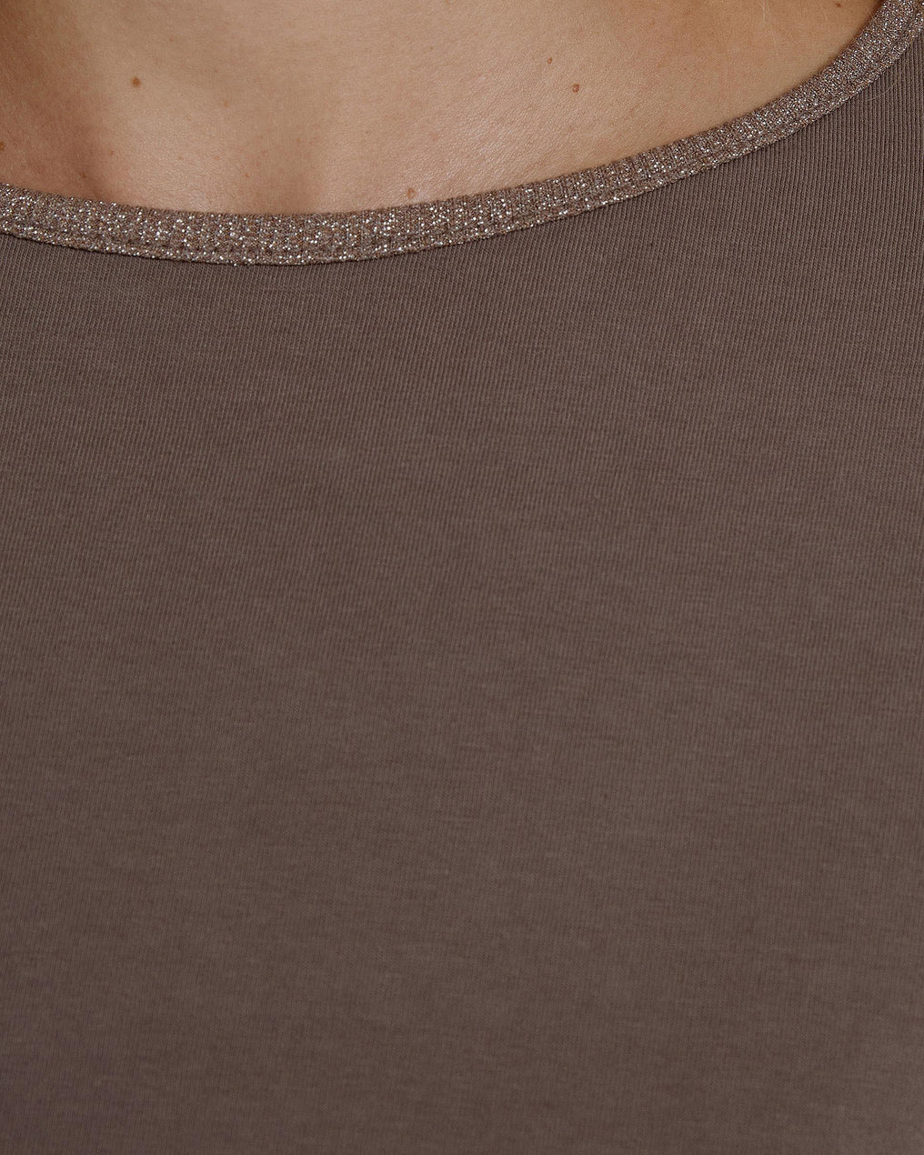 Camiseta Nervios Lurex Taupe