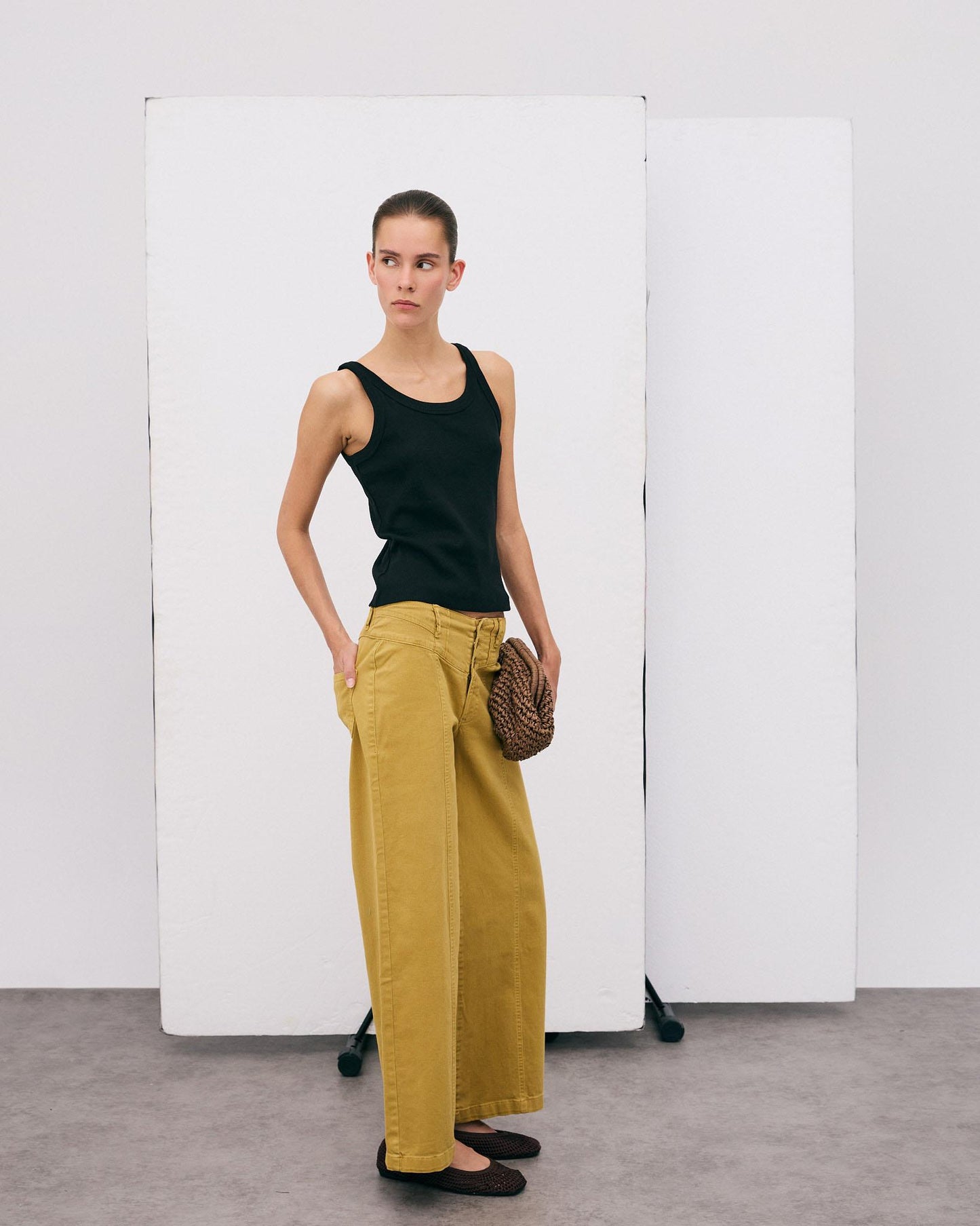 Mustard Yoke Point Jeans