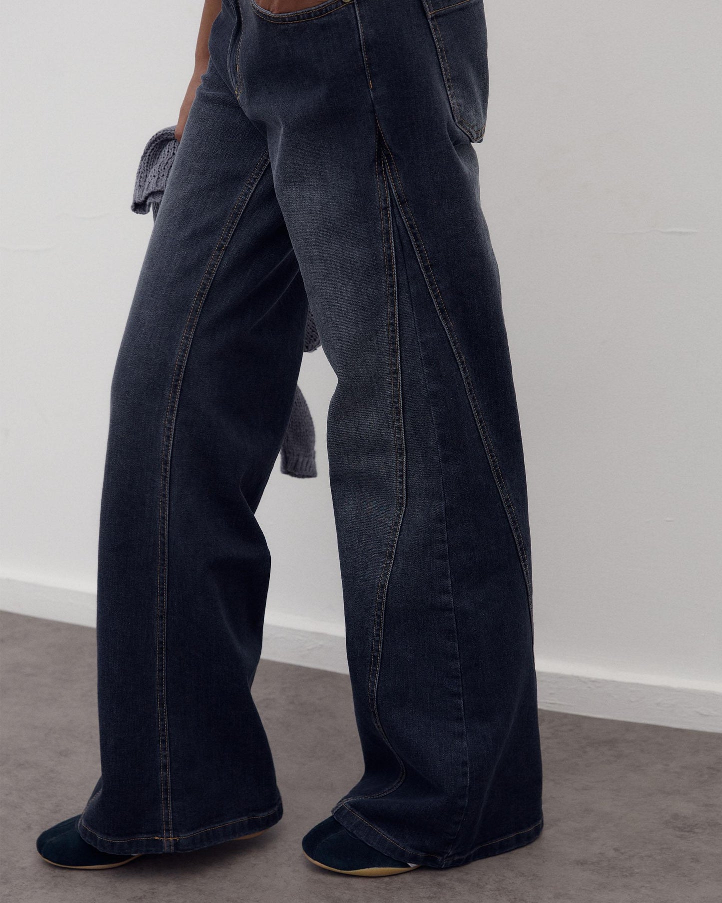 Side Wedge Jeans Anthracite