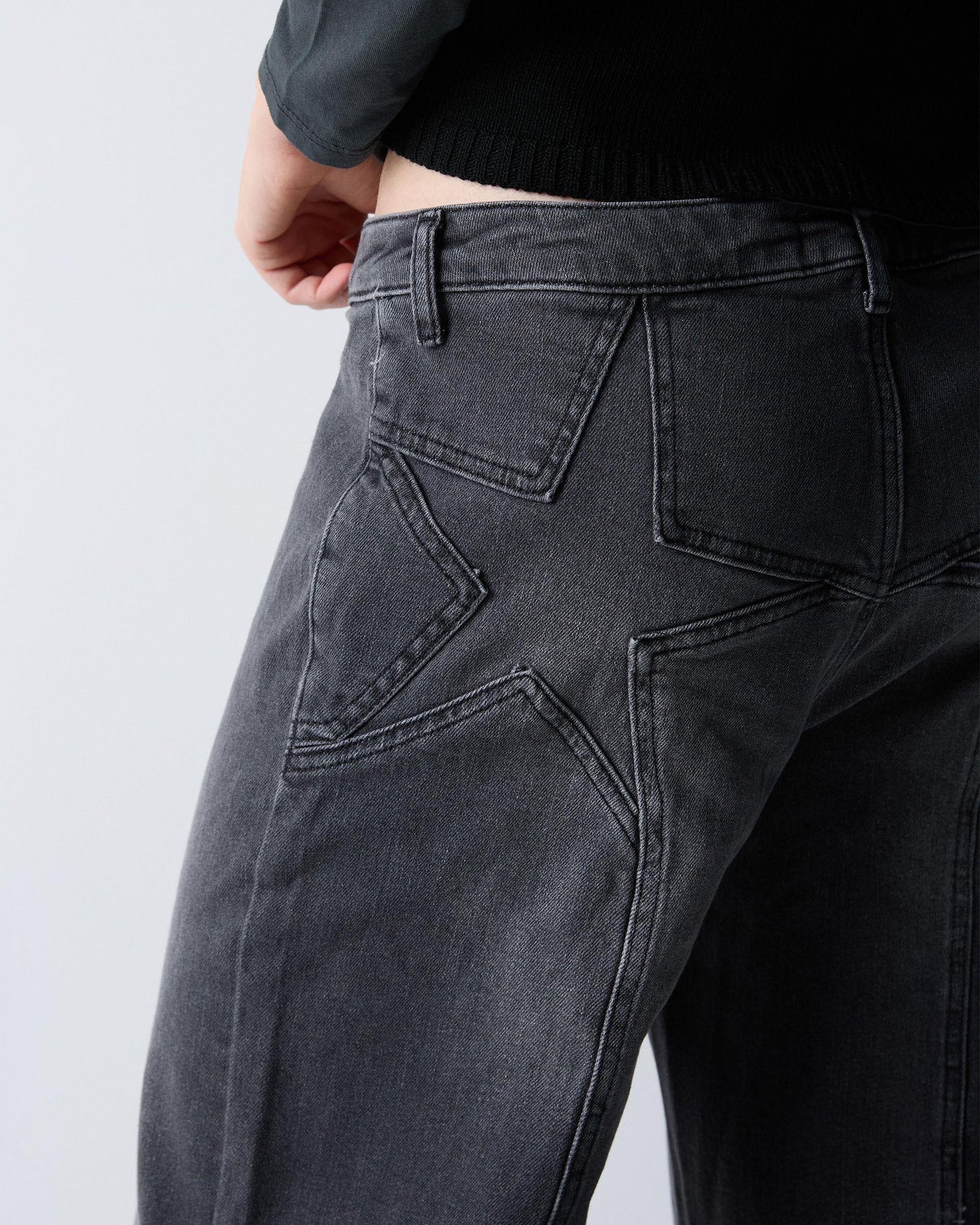 Jeans Estrellas Traseras Antracita