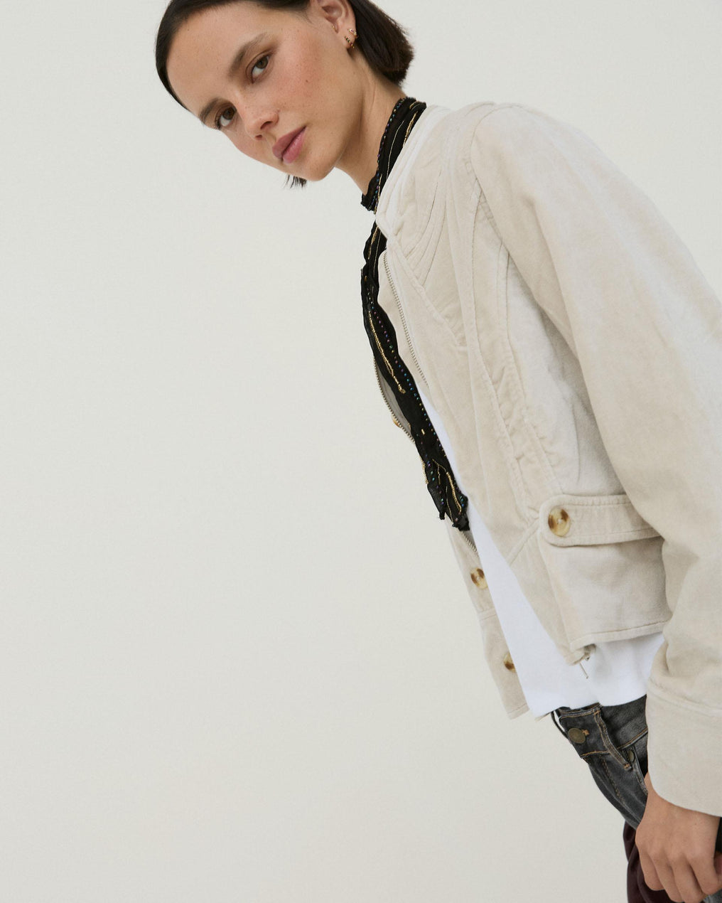Chaqueta Velvetone Nervios Crudo