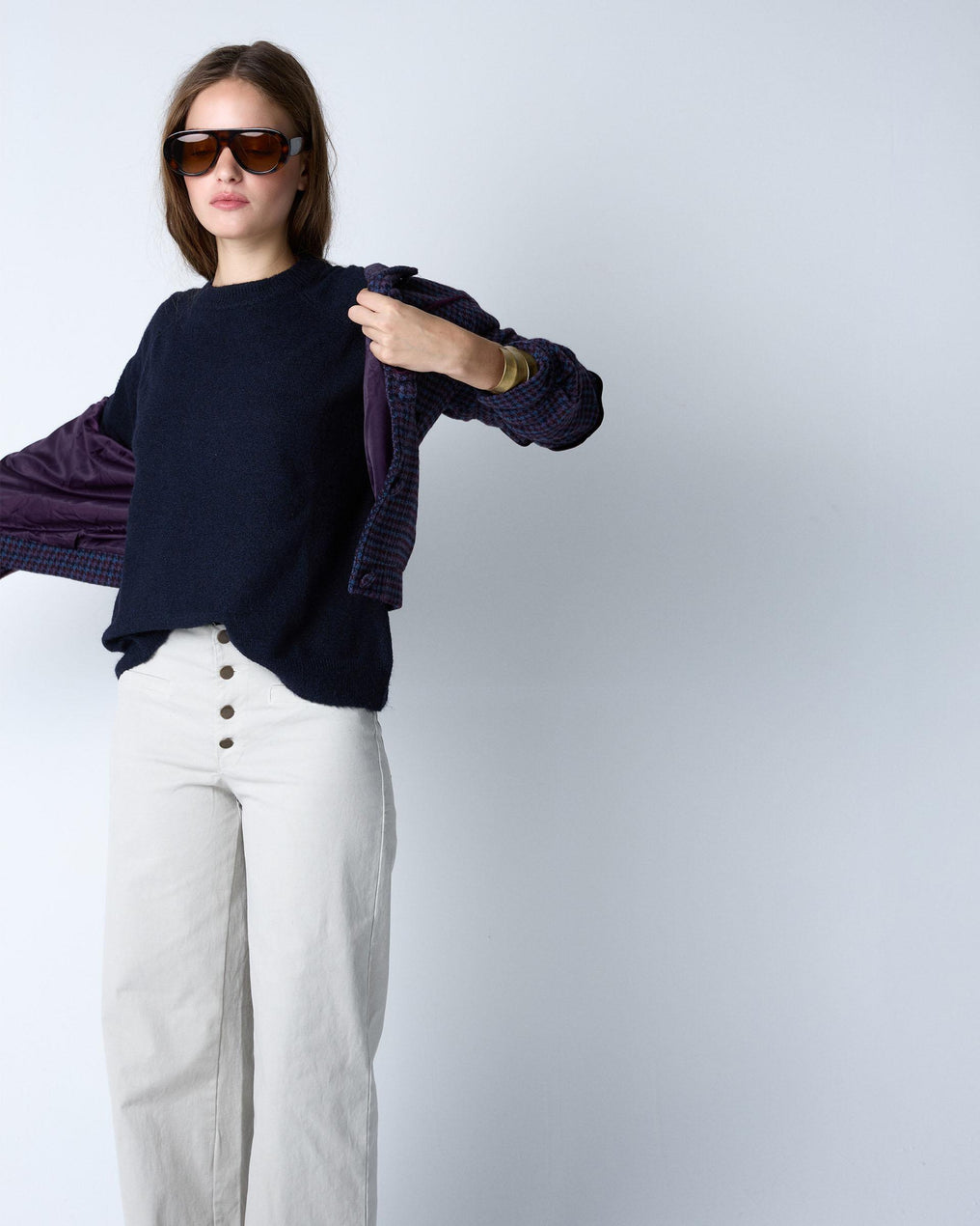 Raw Buttonless Waistband Pants