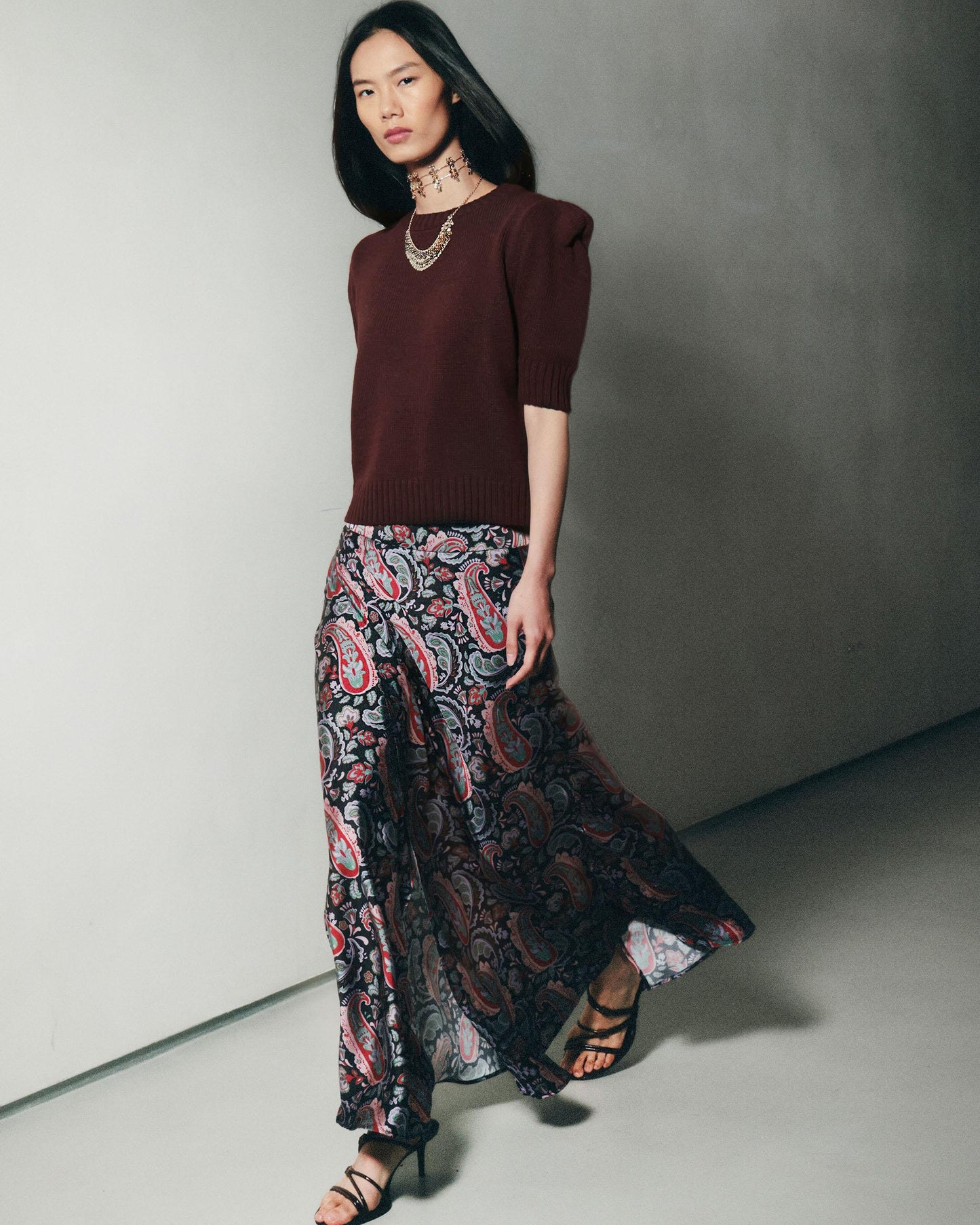 Falda Capas Estampado Amebas Multicolor