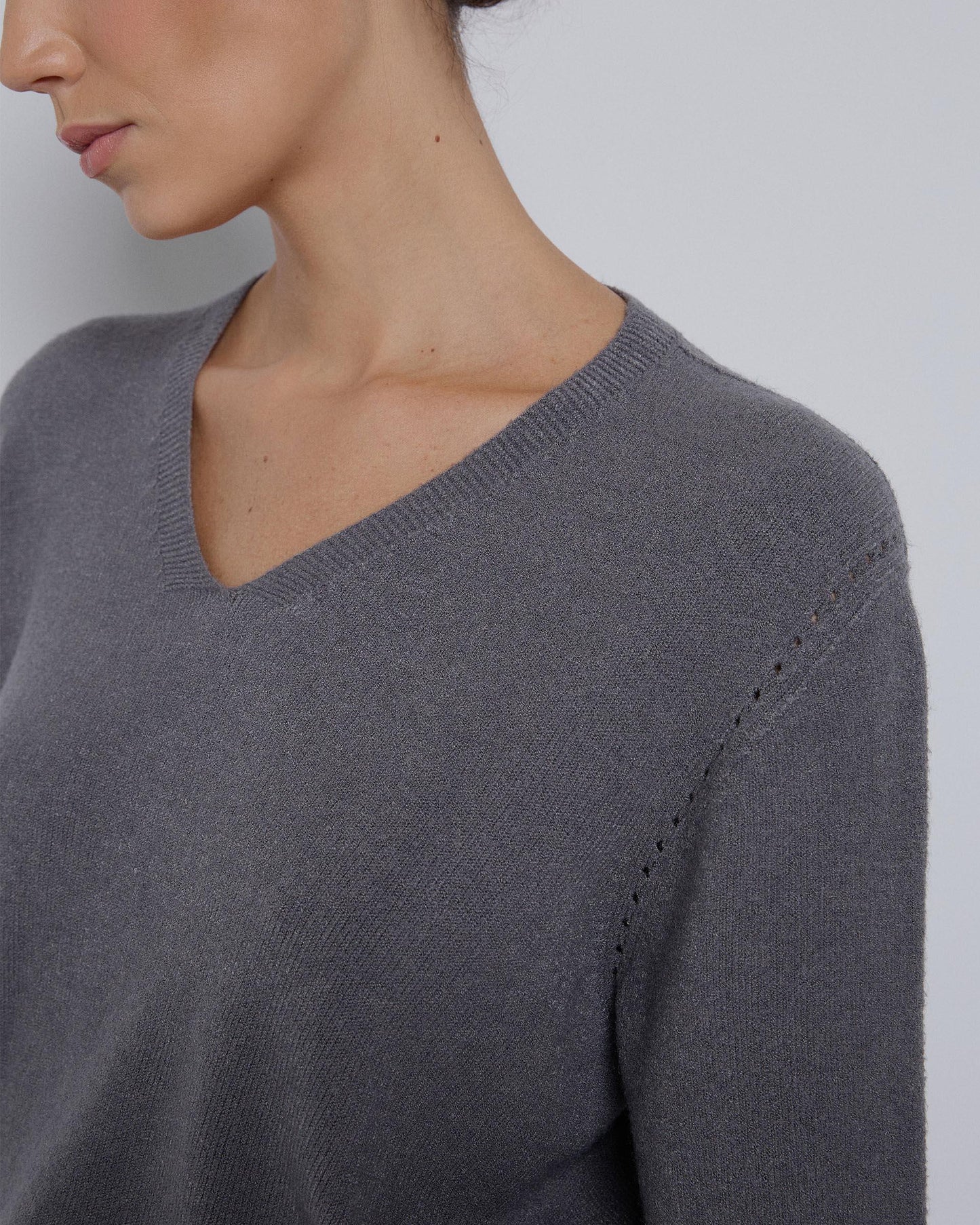 Jersey Cuello Pico Antracita