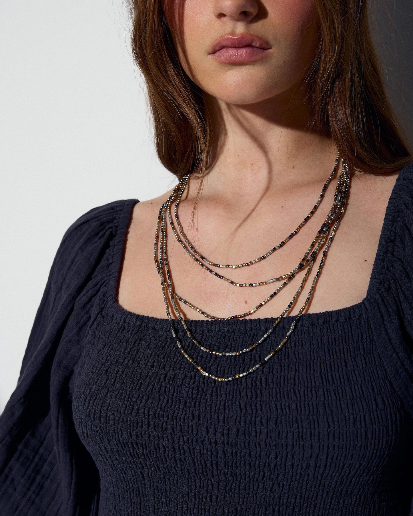 Collar Ajustable Bolas Plata