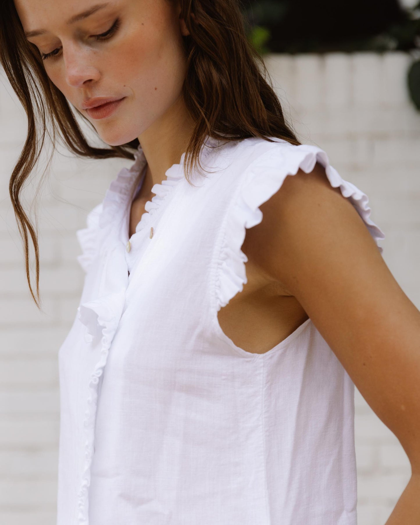 White Wrap Blouse