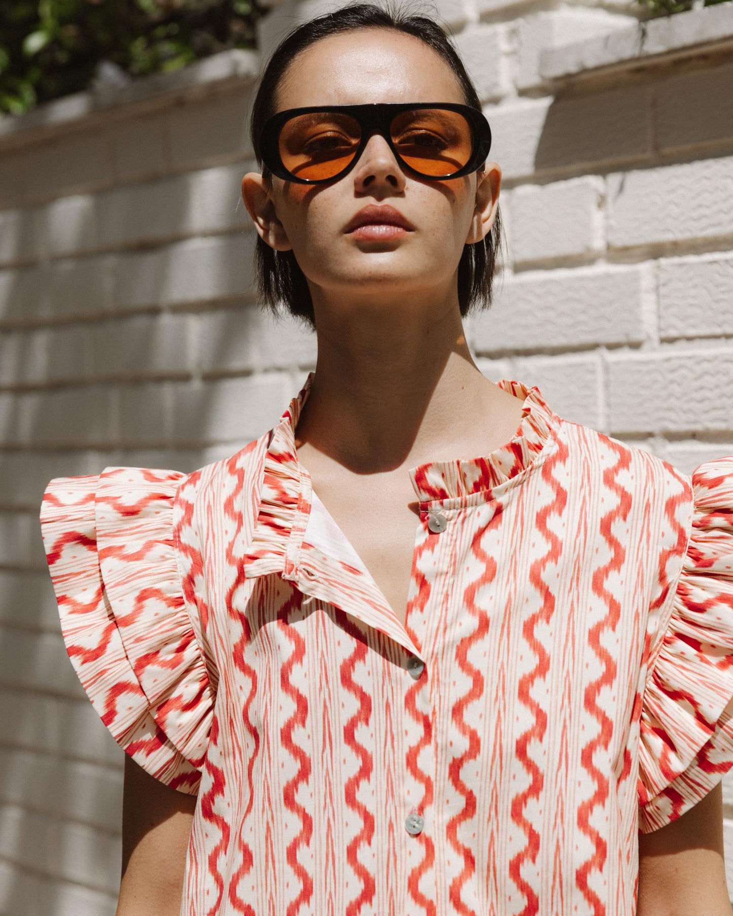 Vestido Camisero Volantes Rosa