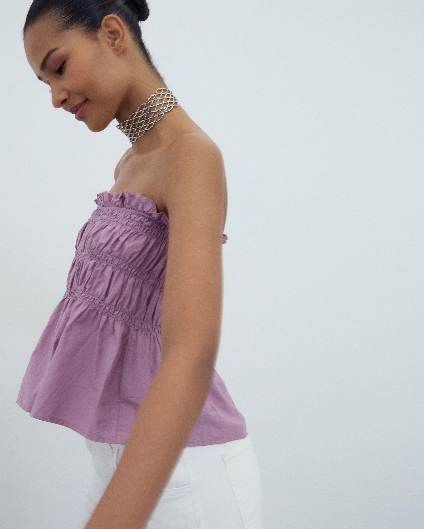 Top Elásticos Cai-cai Lilás