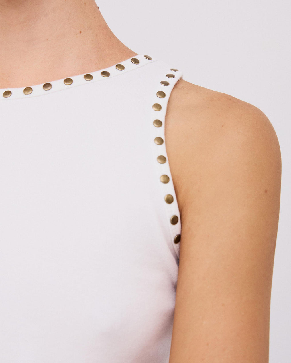 Camiseta Tank Tachuelas Blanco