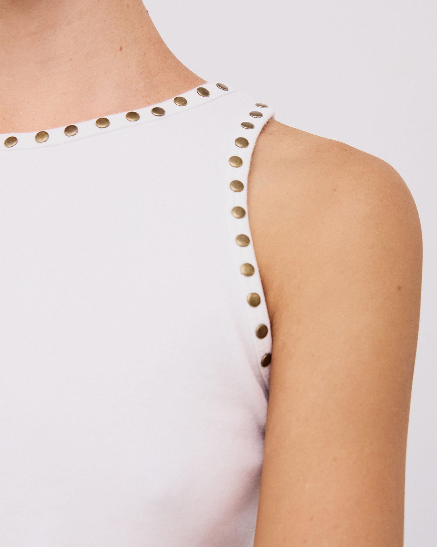 Camiseta Tank Tachuelas Blanco