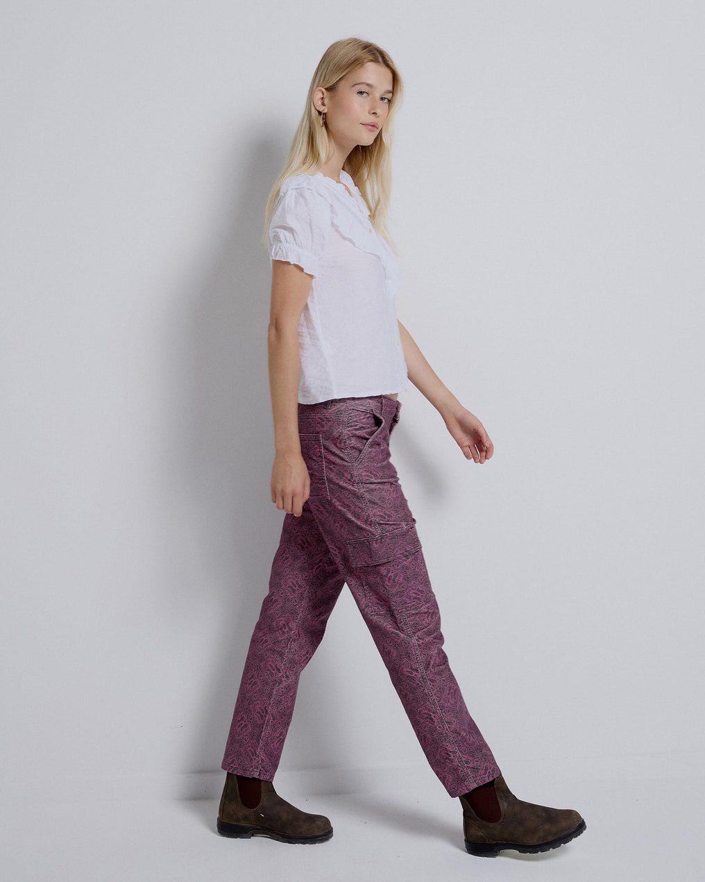 White Peak Ruffle Blouse