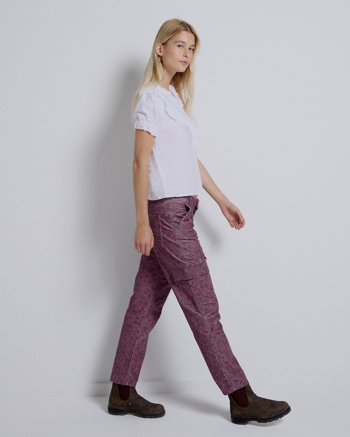 White Peak Ruffle Blouse