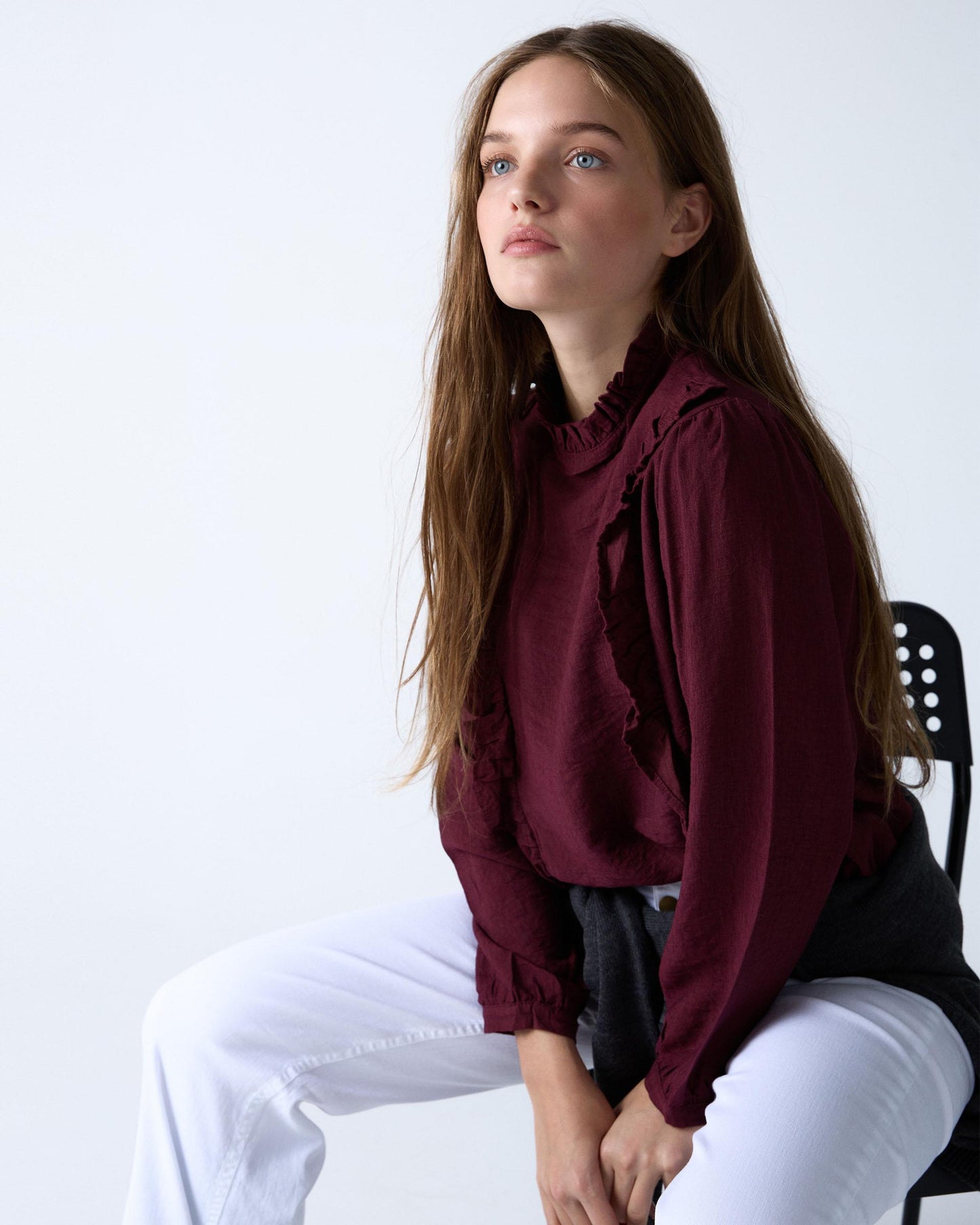 High Waist Jeans with Pockets in White